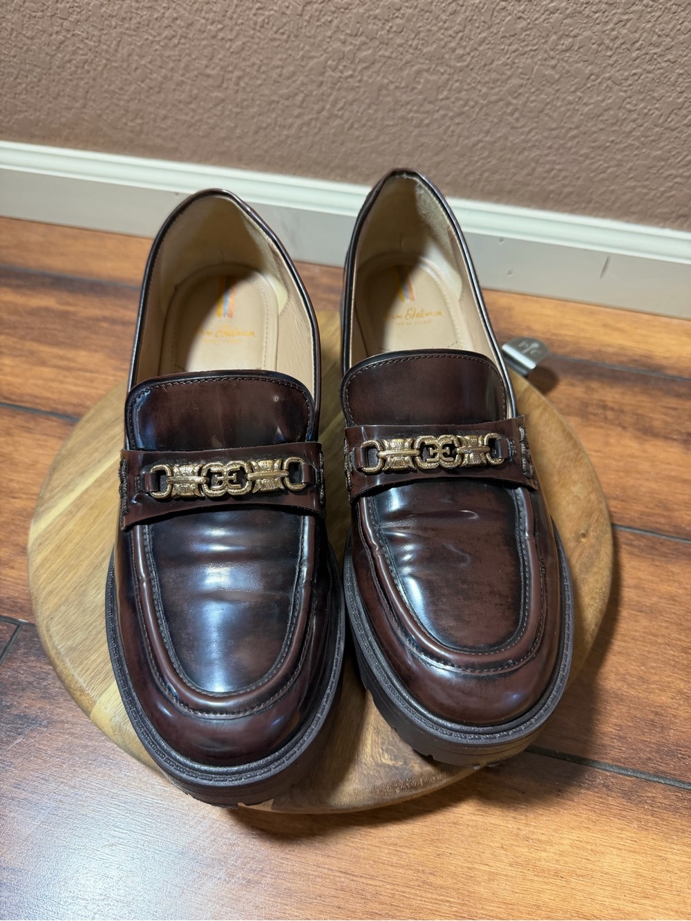 Sam Edelman Teagan Dark Brown Leather Bit Loafers Size 9
